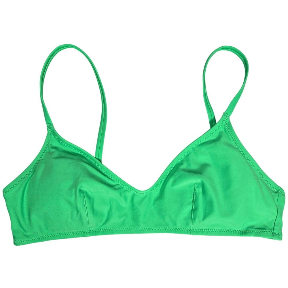 Aerie Scoop Bikini Top‎ Green M NWT